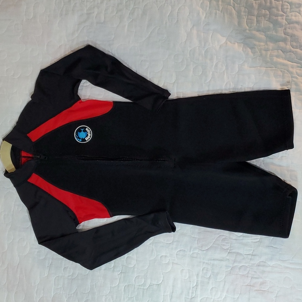 Wetsuit, Realon Kid's Short Wetsuit with Long Sleeves, Size Large (8)